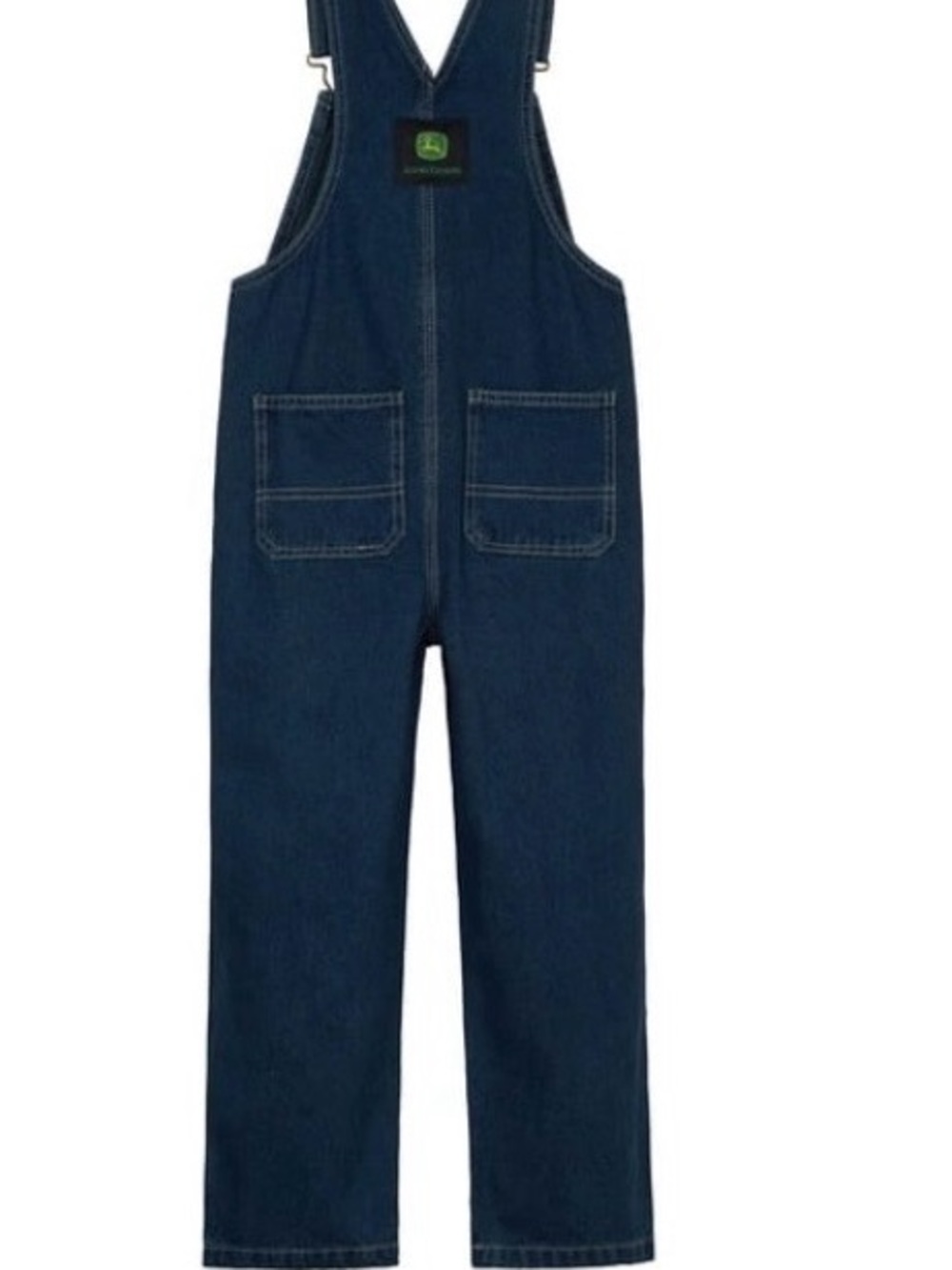 John Deere Navy Blue Denim Kids Overalls with Front Pockets